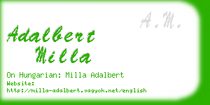 adalbert milla business card